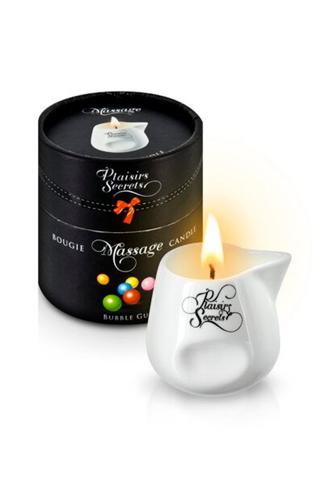 826015 / MASSAGE CANDLE BUBBLE GUM 80ML Свеча с массажным маслом Фруктовая жевачка 80 мл