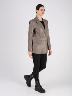 Кожаная куртка демисезонная блейзер