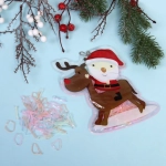 Резинки для волос силиконовые «Новый Год- Дед Мороз с Конфетой», цвет микс,250шт, 17,5*14 см