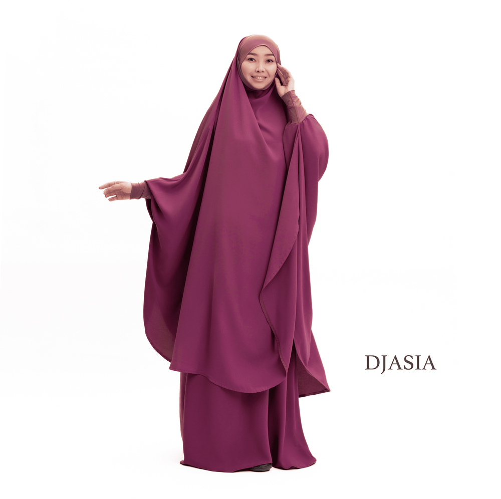 SET: KHIMAR AND SILK SKIRT  FROM MEDINA SILK (One size)