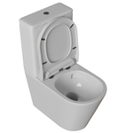 Унитаз-компакт безободковый WAVE ALEO Tornado1.0, гор,ниж,2-кн.арм,сид.полипр,м/л,быстр,БЕЛЫЙ глянец