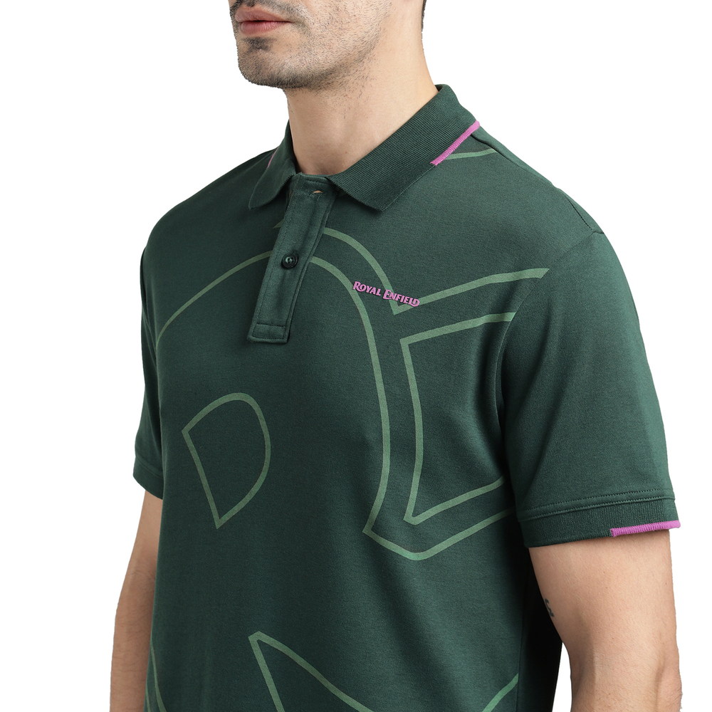 Футболка поло Royal Enfield R LOGO PRINTED INTERLOCK P