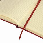 Блокнот БОЛЬШОЙ ФОРМАТ (200х252 мм) В5, BRAUBERG "Income", кожзам, 128 л., клетка, красный, 125205