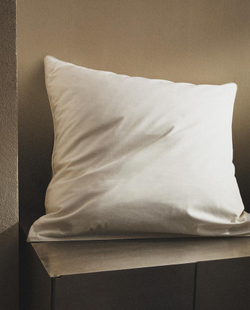 ZARA HOME НАВОЛОЧКА ИЗ ХЛОПКА ПЕРКАЛЬ (300 НИТЕЙ), ЭКРЮ