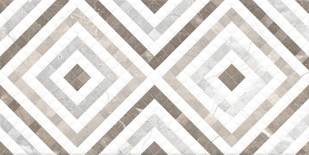 Плитка облицовочная Siluet белый 50*25 орнамент GT123VG