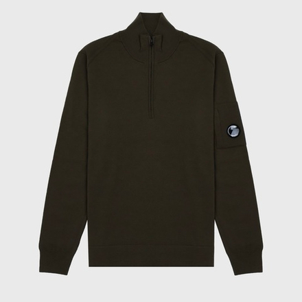 Свитер C.P. Company 1/4 Zip Dark Green