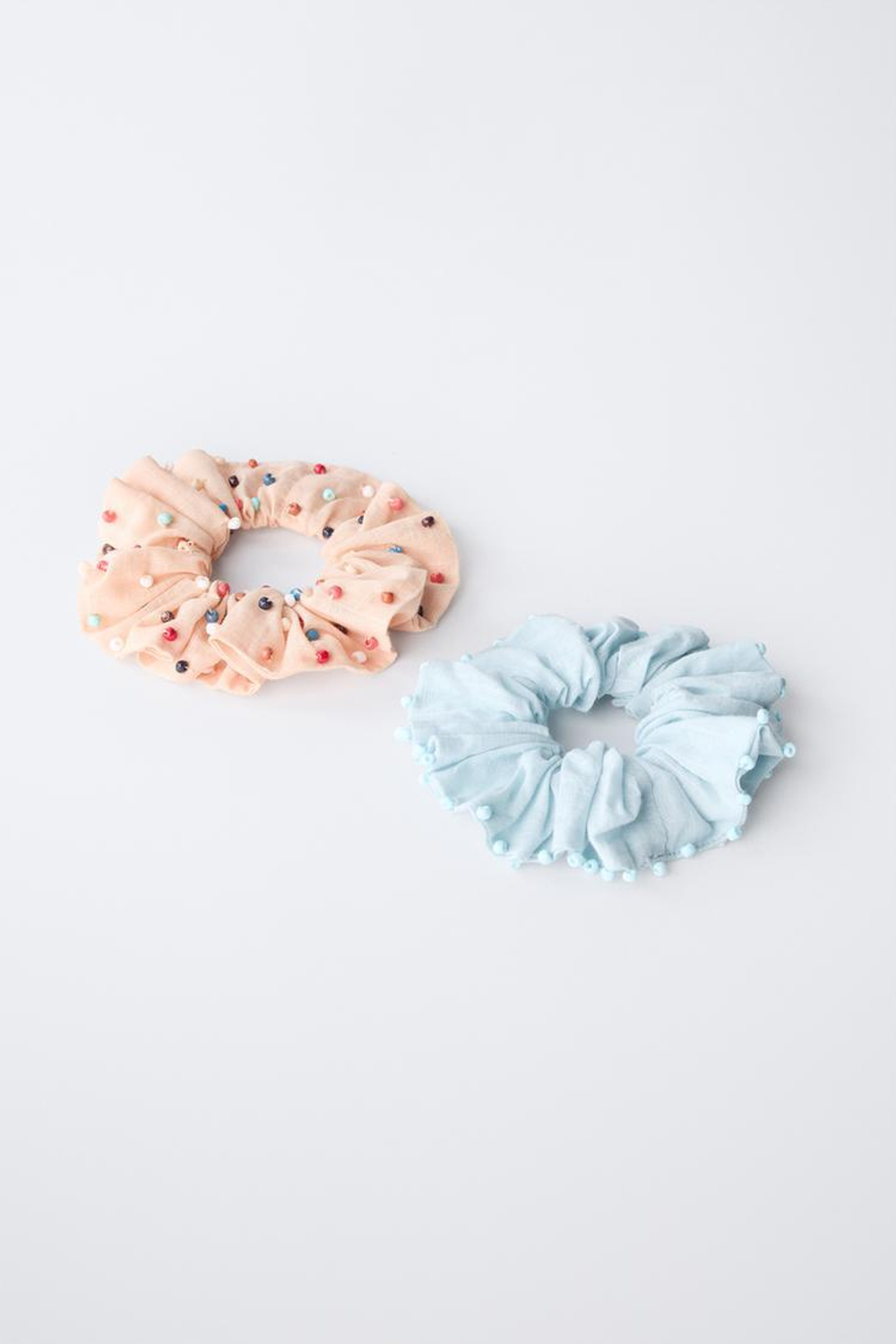 ZARA НАБОР ИЗ 2 РЕЗИНОК ДЛЯ ВОЛОС С БУСИНАМИ, РАЗНОЦВЕТНЫЙ