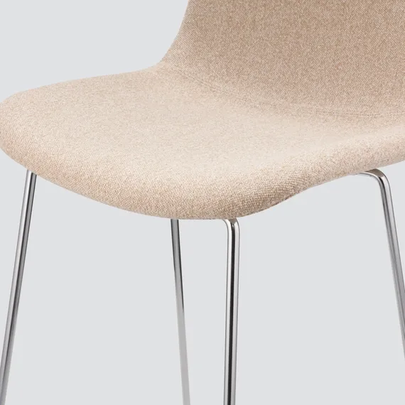 Полубарный стул Neo Soft 65 см, бежевый, ножки хром