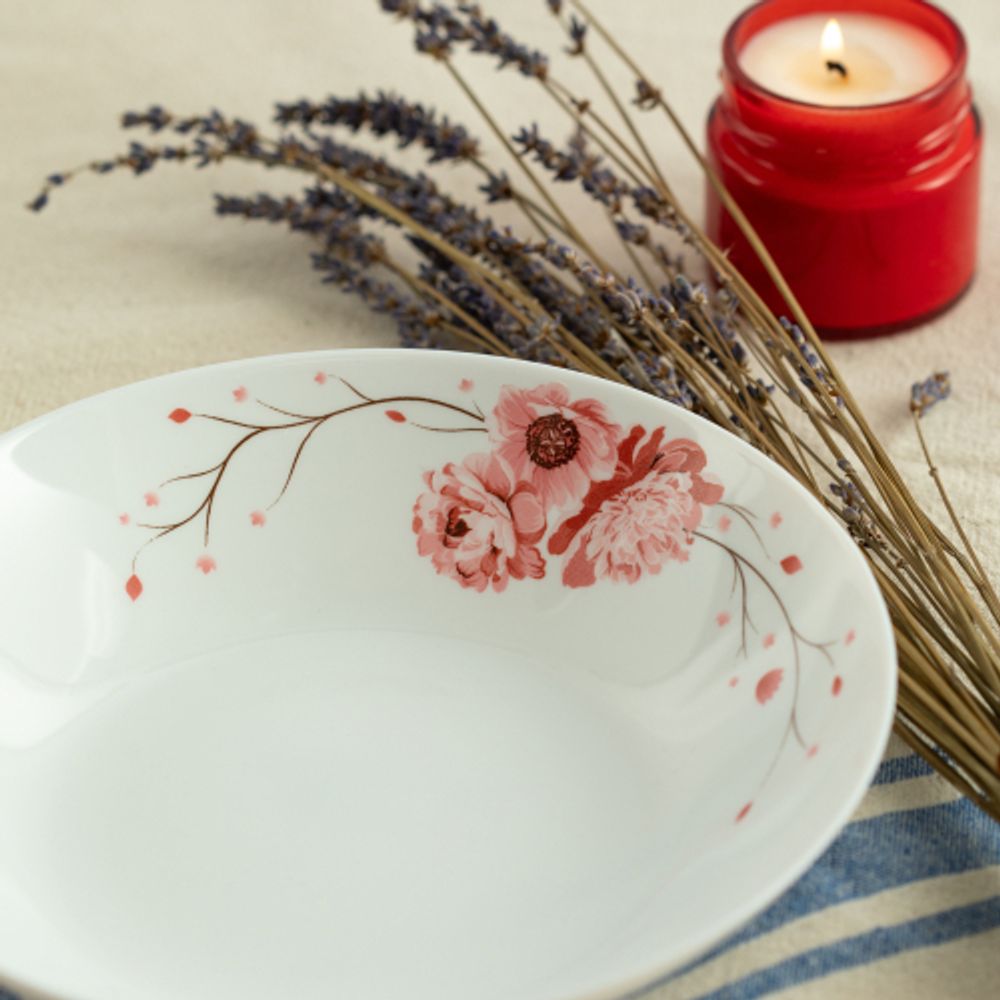 Тарелка White Fox WF-STS20 Summertime суповая опаловая с деколью 20 см. 660 мл.