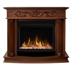 Электрокамин RealFlame Milano NT орех с очагом Saphir 25,5