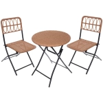 Набор садовой мебели складной «Дачная симфония» DS-R127: стол 60*70 см, 2 стула 54*46*85 см, бежевый