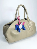 Подвеска для сумки из натуральной кожи Pegasso Blu