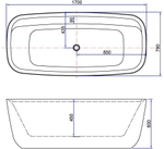 Акриловая ванна Aquanet Family Fine 170x78 95778-GW-MB