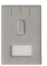 Вкладыш 05/наклонный/для гарнитура/2 прорези/язычок/окошко для бирки/прорезь для нитки