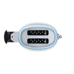 Тостер Smeg Стиль 50-х годов для 2 тостов голубой Италия вид сверху