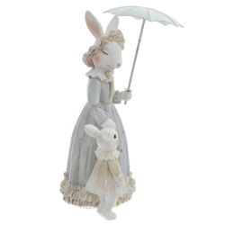 GAEM Фигурка декоративная "Зайчиха с зайчонком", L15,5 W12 H21 см