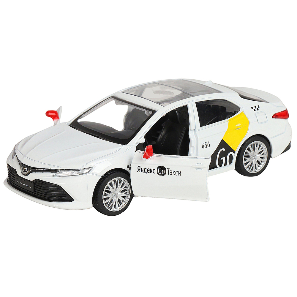 Яндекс GO Модель 1:43 Toyota Camry, белый, инерция, откр. двери