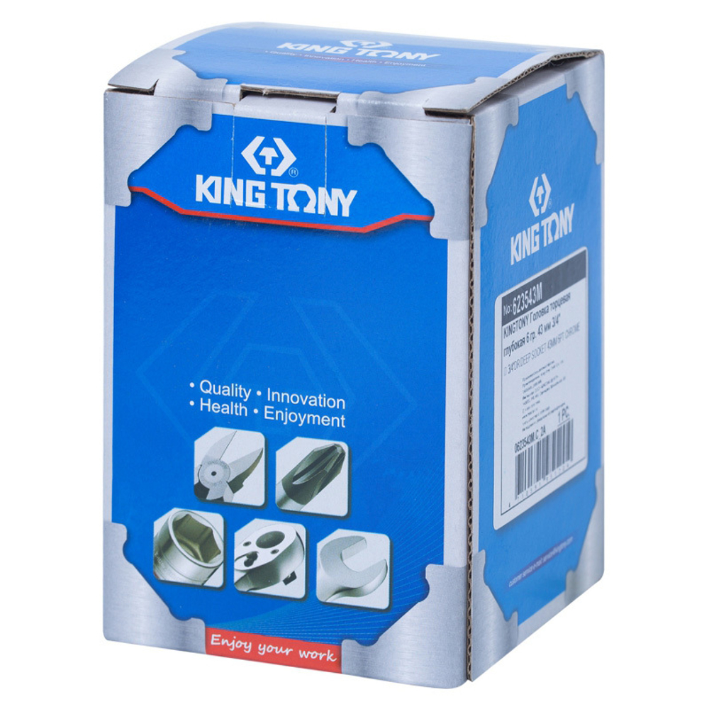 Головка торцевая глубокая шестигранная 3/4&quot;, 43 мм KING TONY 623543M