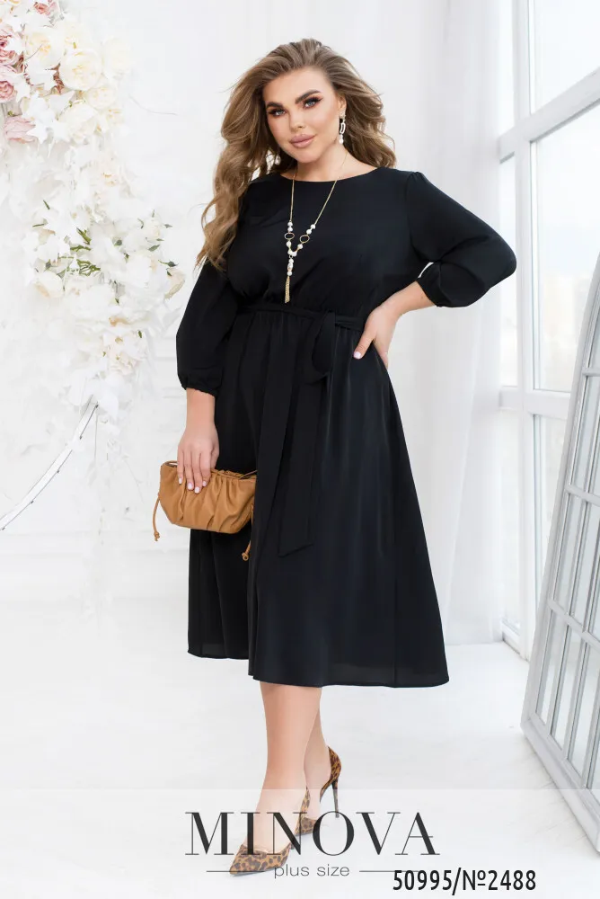 Платье 2488-черный Minova
