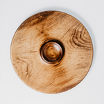 Деревянное блюдо Art of Siberia для подачи шашлыка и закусок с соусницей из дерева сибирский кедр. T76