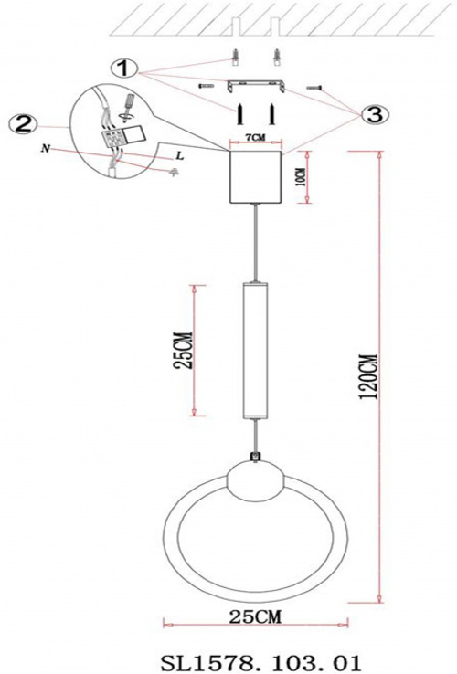 Подвесной светодиодный светильник ST Luce GIERA SL1578.103.01