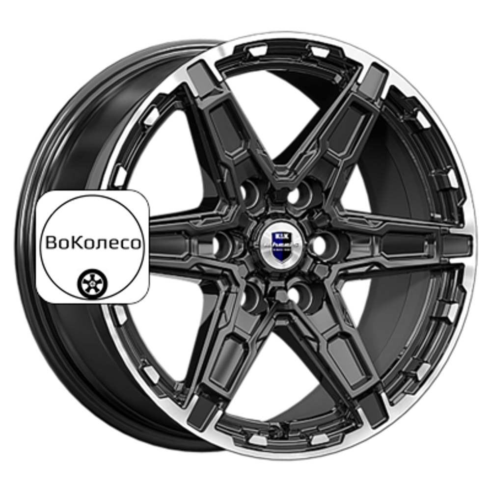 8x18/6x114,3 ET46 D67,1 Дистрикт (КС1159) черный бриллиант K&K