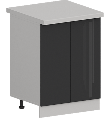 Кухня Модуль ШН 600 Ликата / Графит Глянец