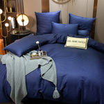 Комплект постельного белья Страйп Сатин Однотонный на резинке CTR033