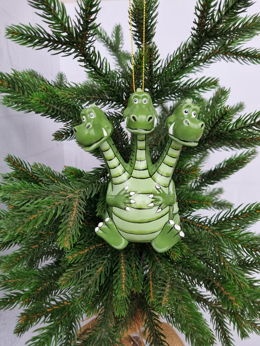 Змей горыныч ёлочная игрушка из фарфора