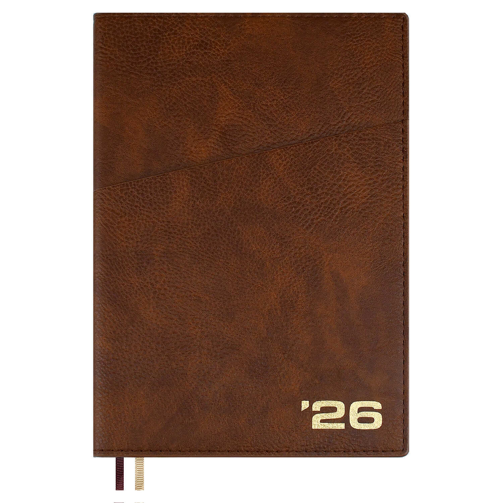 Ежедневник датированный 2026 ESCALADA, формат А5+, 176 л., запаянный край, интегральный переплёт, искусственная кожа "Шеврет", тиснение фольгой