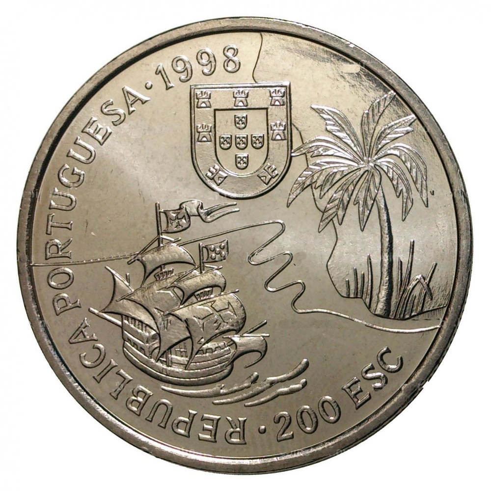 200 эскудо Португалия. Открытие Африки. 1998 год. UNC