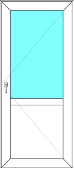 Дверь пластиковая ПВХ 850*2000 правая
