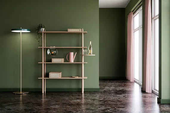 Напольный светильник Umage Asteria Floor, Ø43х151 см, красный