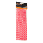 Трубочки для коктейля "Зигзаг белая/красная" (20 шт/уп.)