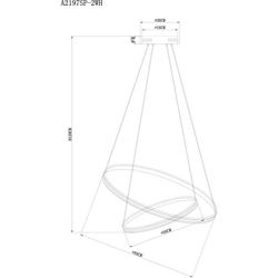 Подвесной светильник Arte Lamp A2197SP-2WH