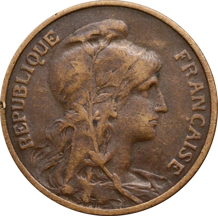 5 сантимов 1898-1921 Франция F-VF