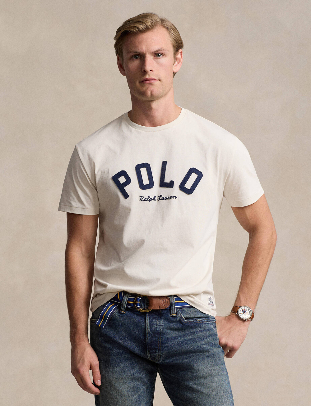 Футболка POLO RALPH LAUREN - экрю(710952043)