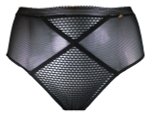Высокие сетчатые трусики High Waisted Brief (Размер: XS) (Цвет: черный)