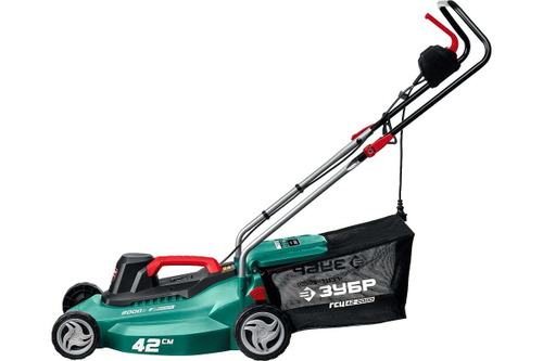 Сетевая газонокосилка ЗУБР 2000 Вт ГСЦ-42-2000