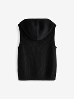 Жилет вязаный на молнии для мальчика Next K84-095, Черный