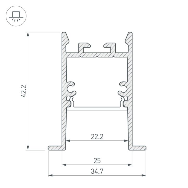 Профиль Arlight SL-Comfort-3542-F-2000 Anod Black 031765