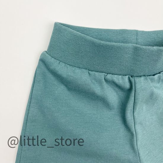 Шорты хлопковые "Динозавры" темный малахит