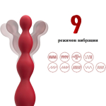 Анальный вибростимулятор Silicone toys Роза красный 20 см