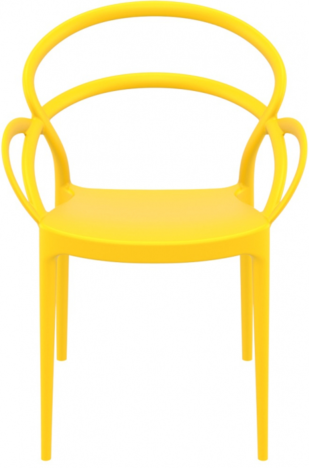 Кресло пластиковое Siesta Contract Mila, желтый