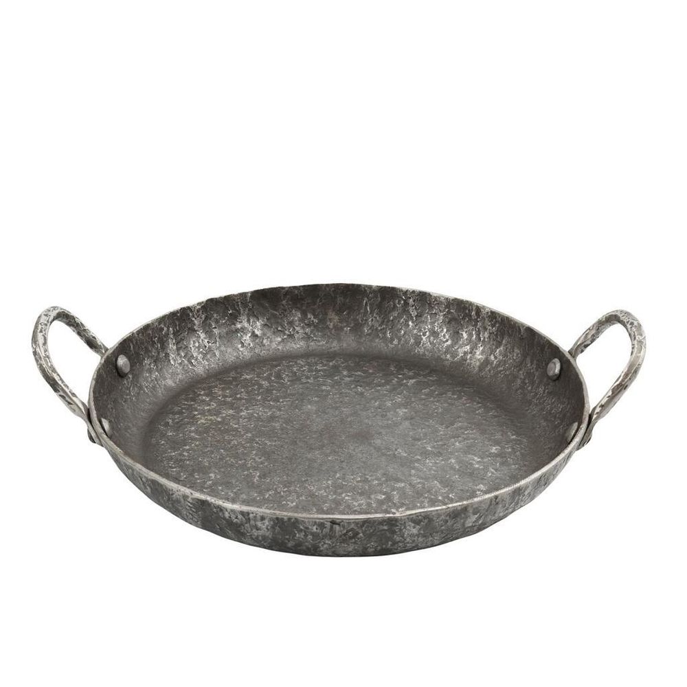 Сковорода для подачи 20 см h2,6 см круглая 2 ручки " " углерод. сталь ИНДУКЦИЯ P.L.