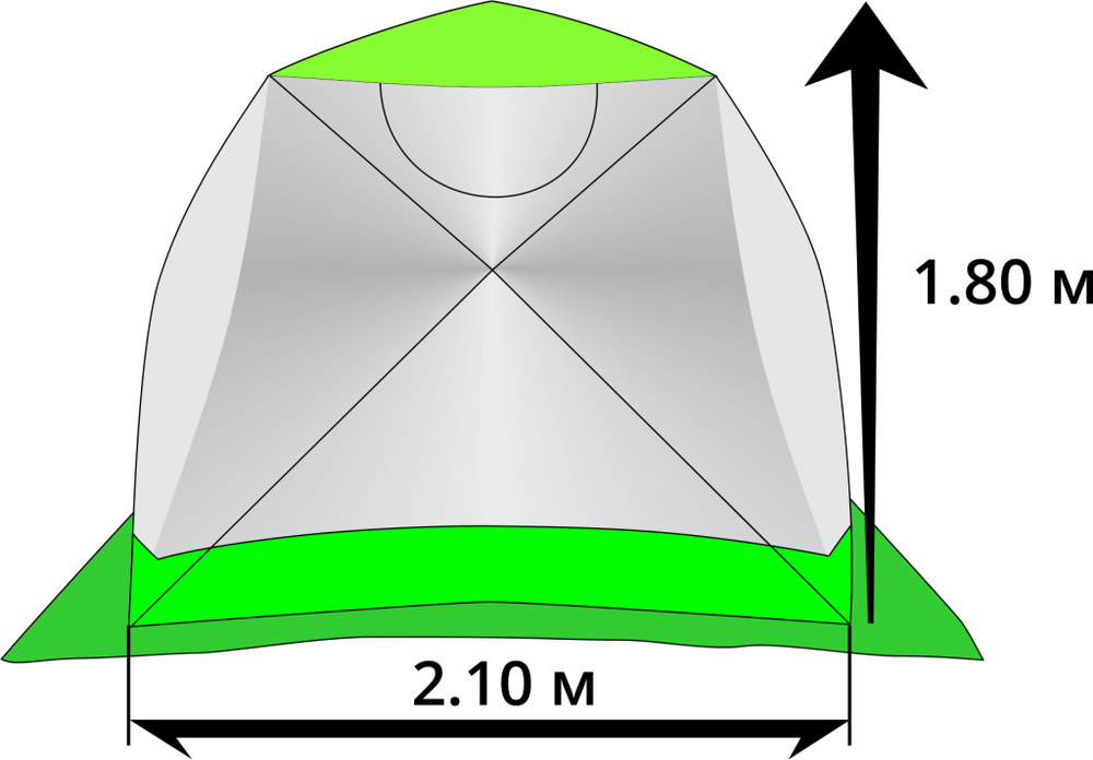 Утепленная зимняя палатка Лотос куб 3 Компакт Термо