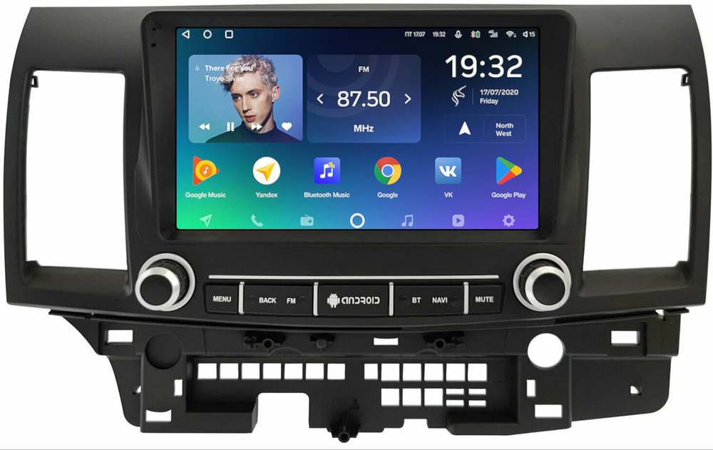 Магнитола для Mitsubishi Lancer X 2007-2016 (рамка с крутилками и кнопками) - Teyes SPRO+ на Android 10, ТОП процессор, 4Гб+32Гб, 4G SIM-слот