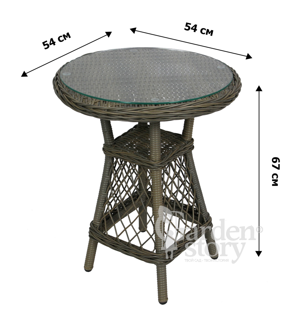 Набор мебели Garden Story Бейхан 1 уп. (светло-коричневый, подушки серые)