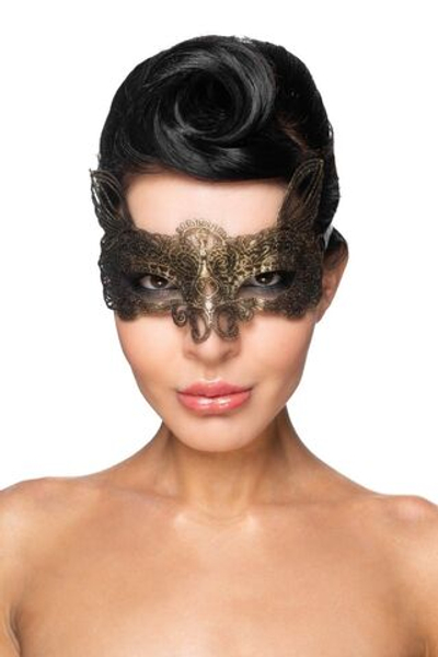 Золотистая карнавальная маска  Альтарф