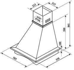 Каминная вытяжка DeLonghi Vettore nero 60